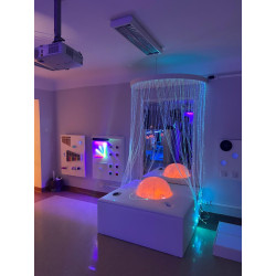 Baldachim światłowodów półkole